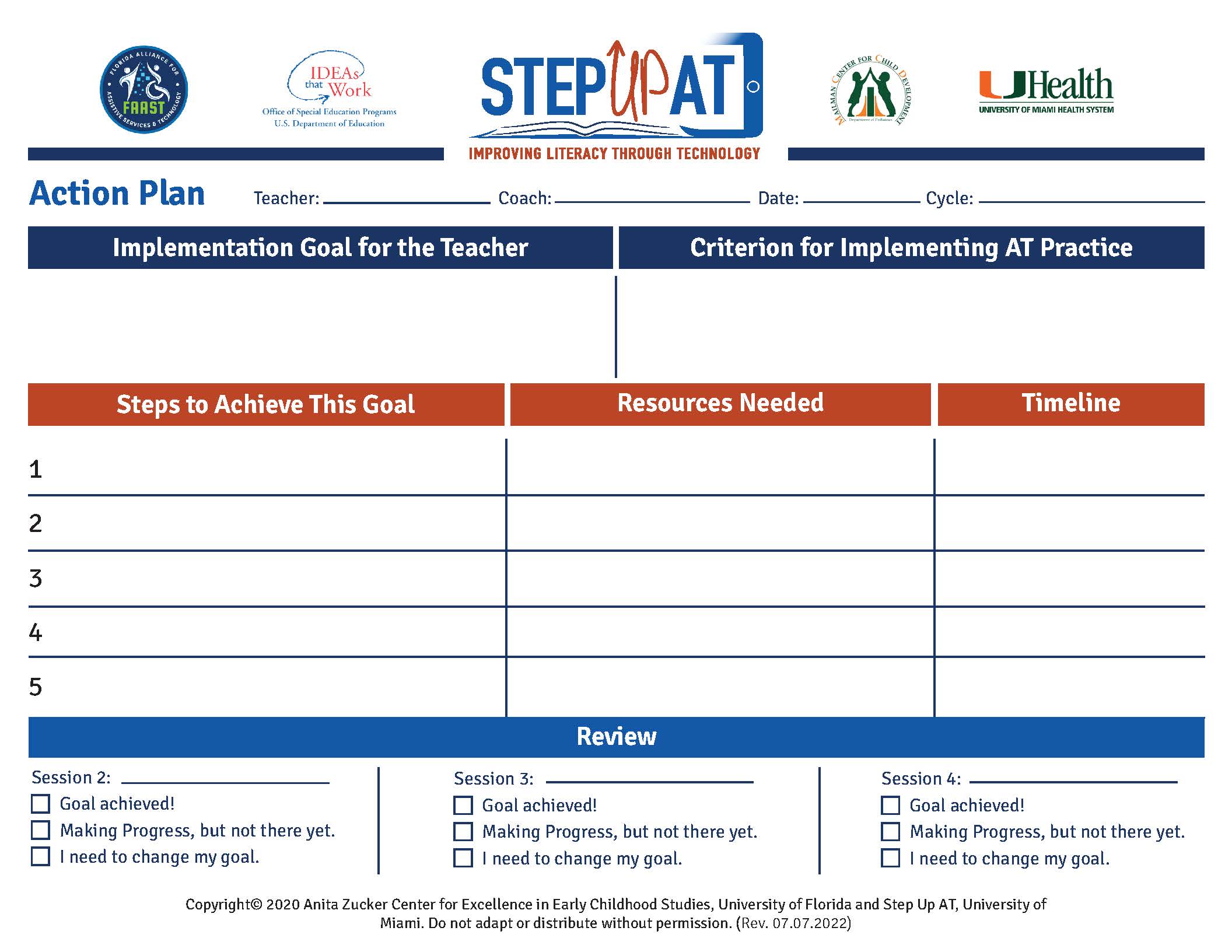 Step Up AT Action Plan