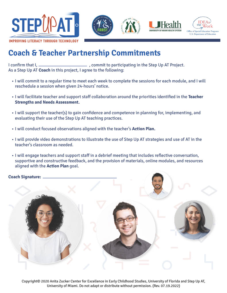 Coach and Teacher Commitment Form - click to view PDF.