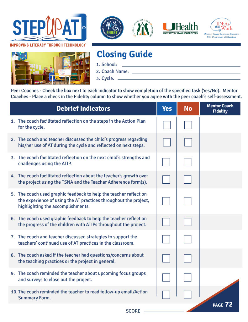 Closing Meeting Guide - Click to open the PDF.