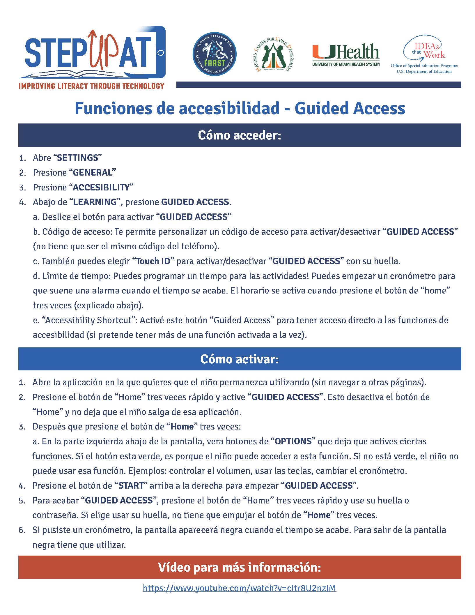 Guided Access in Spanish